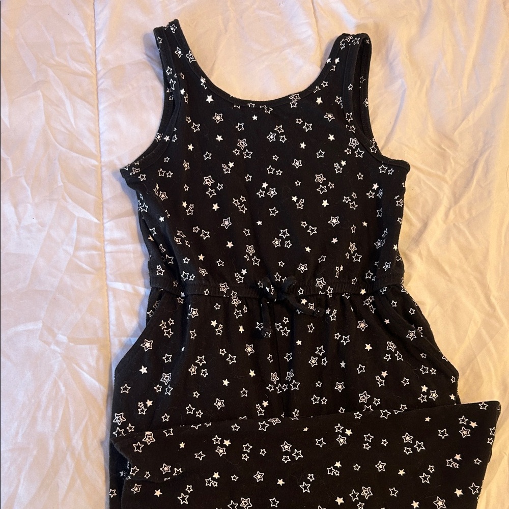 Wonder Nation Black Dress with White Star Pattern